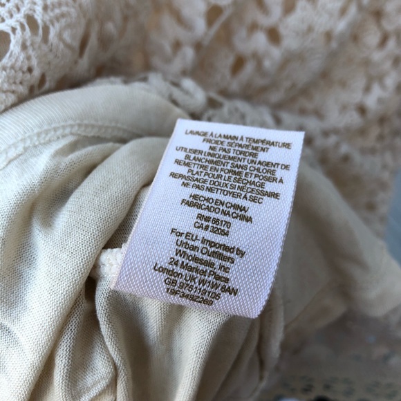 Free People Crochet cream body con dress small - Picture 6 of 7